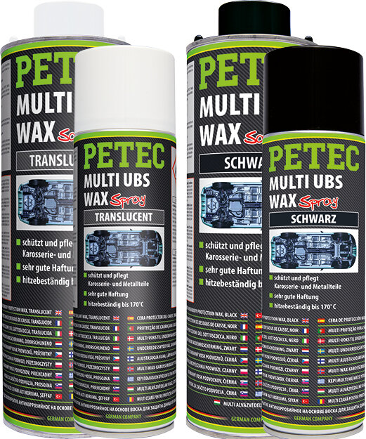 PETEC Multi UBS Wax schwarz Spray 500 ml Unterbodenschutz Wachs