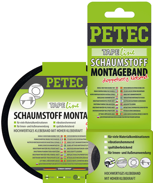 PETEC 87200 Klebeband Schaumstoff Montageband doppelseitig klebend